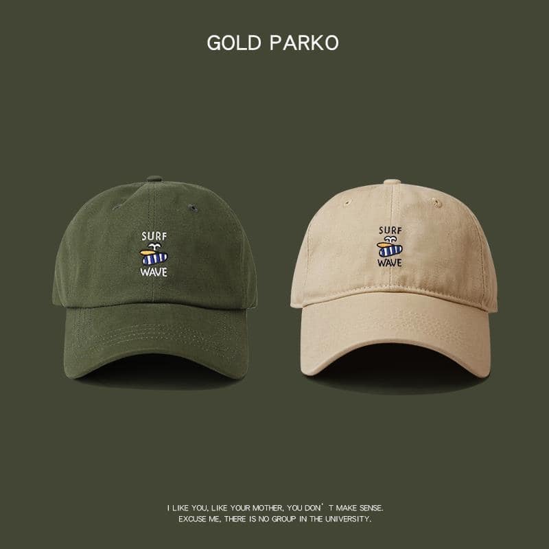 情侶一起戴兩頂 水洗卡通刺繡棒球帽