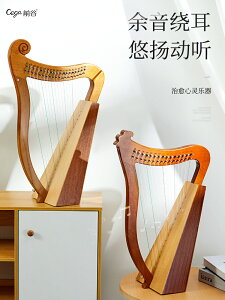 19弦迷你豎琴小眾樂器易學箜篌樂器初學者古典里拉琴大歐式專業