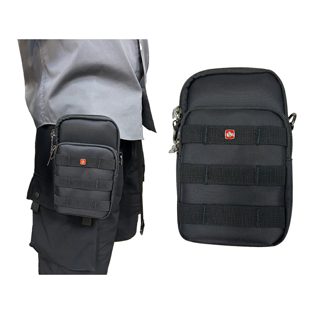 腰掛包7大容量手機主袋+外袋共四層穿皮帶固定
