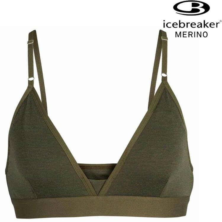 Icebreaker Merino Siren Padded Bra BF150 女款 美麗諾羊毛細肩帶內衣(附內襯) 104708 069 橄欖綠