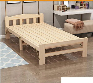 【熱賣】價實木床 實木床 現代簡約雙人床 簡易 經濟型 折疊床 家用床架 出租房午休床 單人床