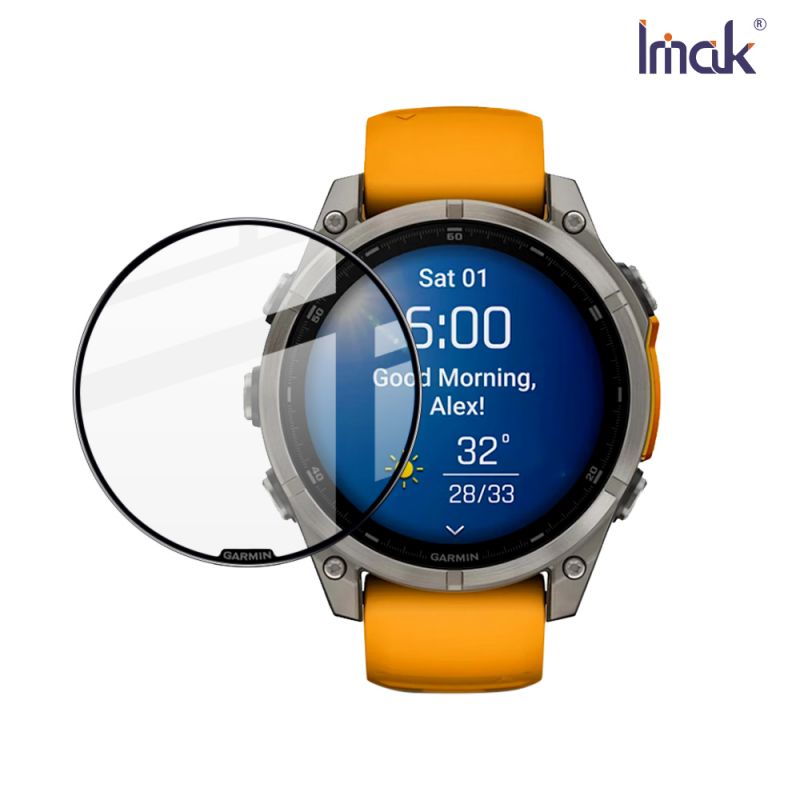 Imak 艾美克 GARMIN Fenix 8 AMOLED (47mm) 手錶保護膜 保護貼 手錶保護貼