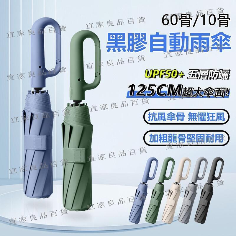 【宜家良品百貨】環扣手柄自動傘 125CM超大傘面 抗UV 遮陽傘 晴雨傘 自動傘 雨傘 折疊傘 摺疊傘 戶外 旅遊必備