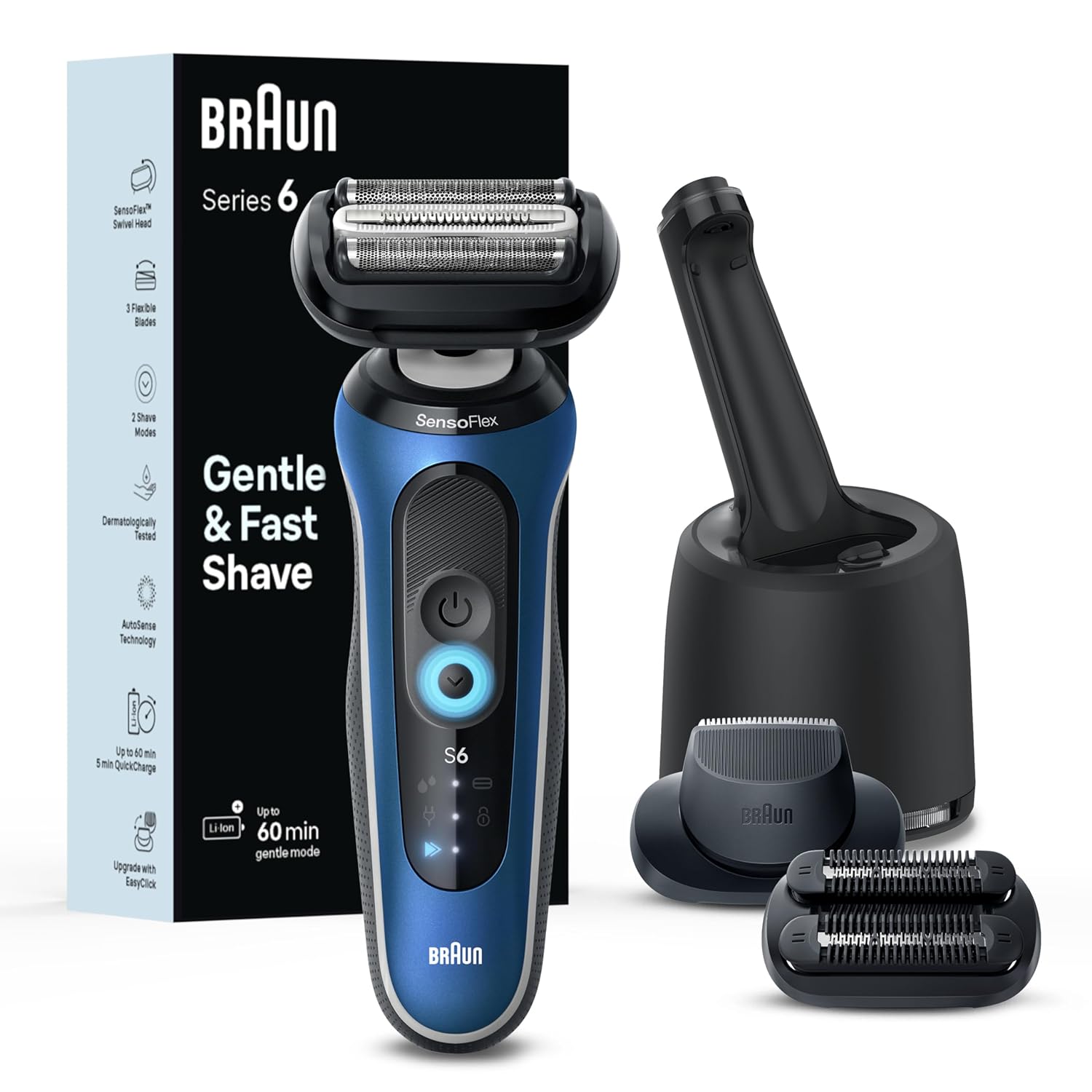 [4美國直購1年保固] Braun 6系列 6177cc 電鬍刀 S6 電動刮鬍刀 乾濕兩用 德國製 Series 6