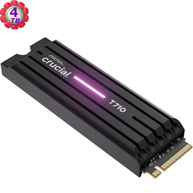 Crucial T710 4TB 含散熱片 PCIe Gen5 NVMe M.2 SSD CT4000T710SSD5
