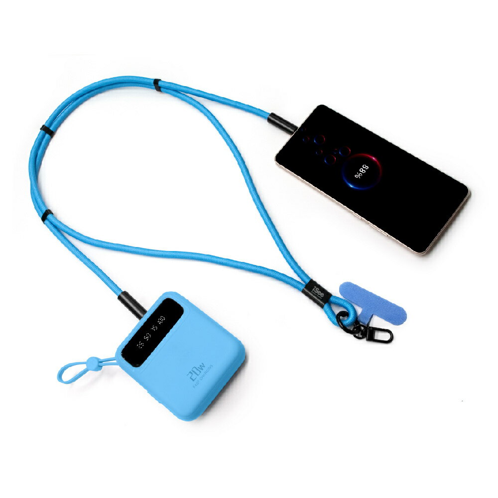 iSee PD快充掛繩 USB-C TO C 2in1 60W 1.5M 強韌夾片 支援資料傳輸 (IC-CC236)【領券滿額再折千12/31止】 2