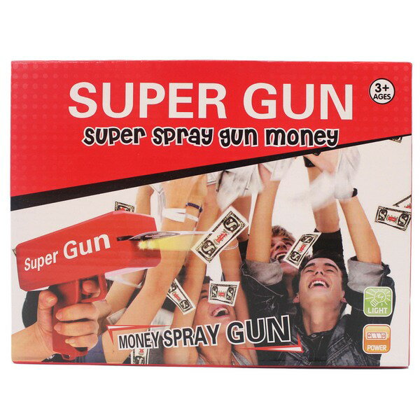 Super Gun 噴錢槍 吐錢噴錢機(附電池)/一個入(促350) 噴鈔槍 附玩具鈔 2020-1 鈔票槍 可噴台幣 派對遊戲 派對噴錢槍-CF141582