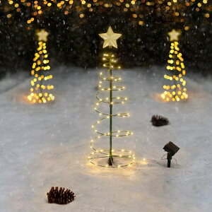 聖誕節裝飾燈 聖誕喜慶燈 Solar christmastree聖誕節裝飾 聖誕樹戶外庭院發光LED燈
