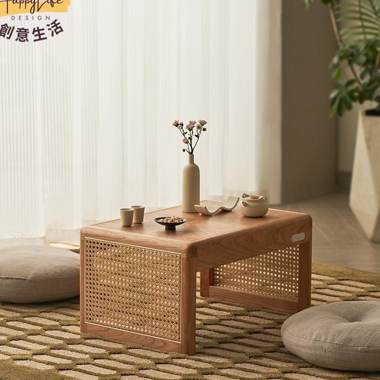 工廠直銷 實木飄窗小茶桌子 櫻桃木榻榻米茶桌子 現代簡約沙發邊幾桌子 陽臺小桌子 小戶型茶幾新店開業 全館折扣 售後保障 優選/免運