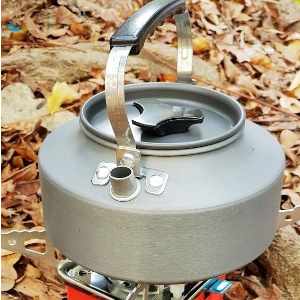 美麗大街【107011805】野外茶壺野營鋁合金1.1L咖啡壺便攜開水壺