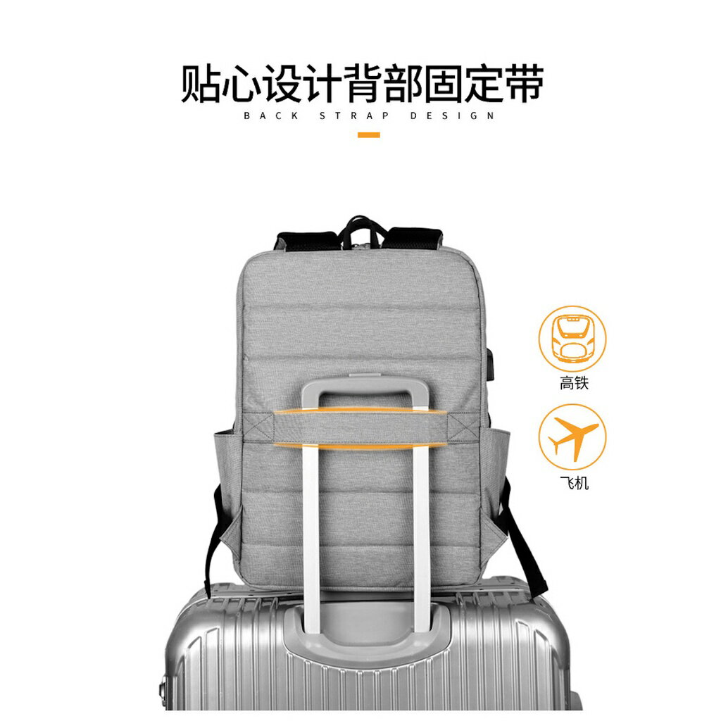 ISONA 防水尼龍布材質雙肩背帶 電腦包 筆電包 後背包 雙肩包 書包 15吋 輕薄 6