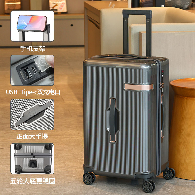 拉桿箱五輪新款行李箱37開密碼加厚大容量旅行箱學生密碼箱203Y 公司貨