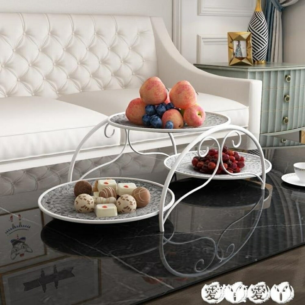 果盤 水果盤家用客廳北歐多層干果盤現代簡約創意水果籃零食點心盆 全館免運