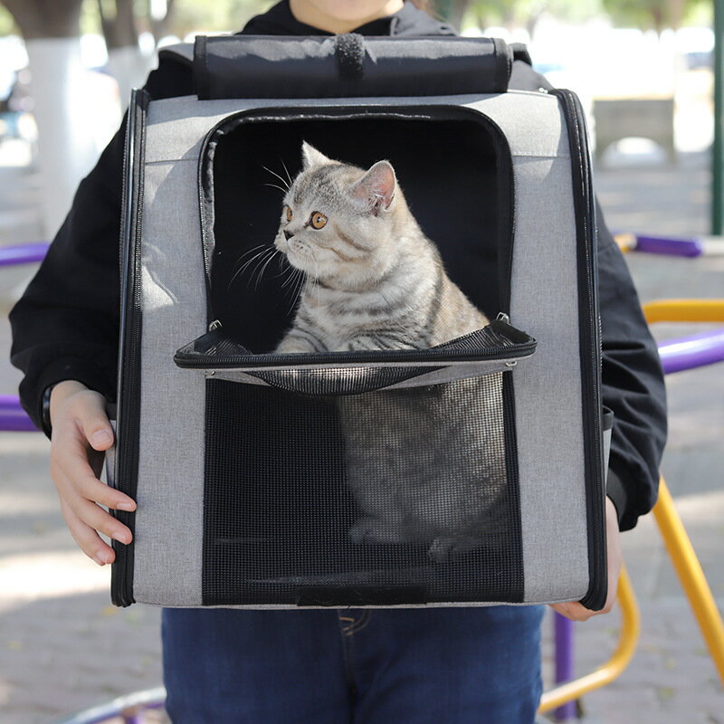 【優選百貨】貓包 廠家寵物背包外出籠子便攜雙肩透氣大容量寵物用品貓咪背包