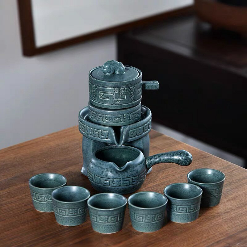 紫砂懶人茶具套裝家用簡約現代辦公自動泡茶復古創意功夫茶杯茶壺