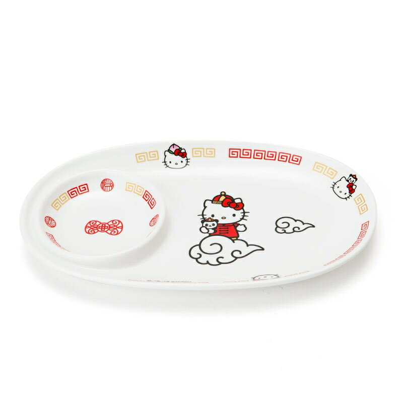 【震撼精品百貨】Hello Kitty 凱蒂貓 HELLO KITTY中國風-煎餃盤#84057 震撼日式精品百貨