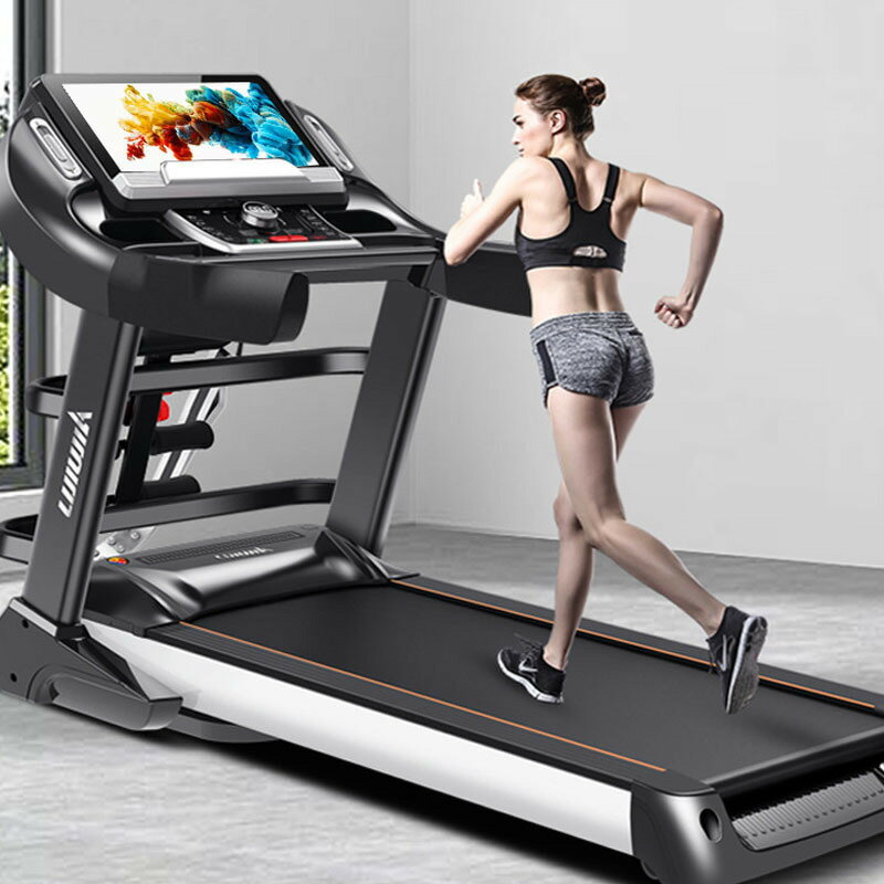家用電動跑步機多功能智能觸屏超寬靜音Treadmill大承重跑步機鑫弘-戶外運動