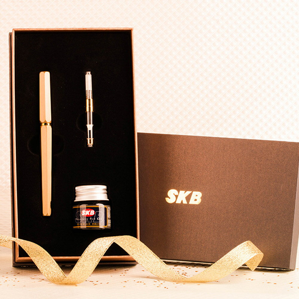 SKB 文明 RS-702 星紀元鋼筆禮盒組 (鈦金)