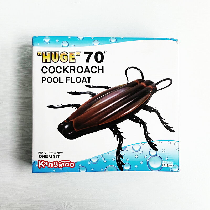 美國百分百【全新真品】KANGAROO MANU 水上用品 泳池玩具 漂浮 巨型 蟑螂 造型 充氣玩具 深咖啡 CM89