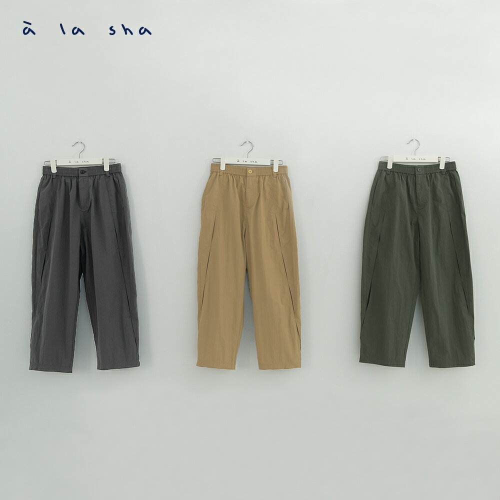 a la sha 抹茶小標籤工裝褲 3