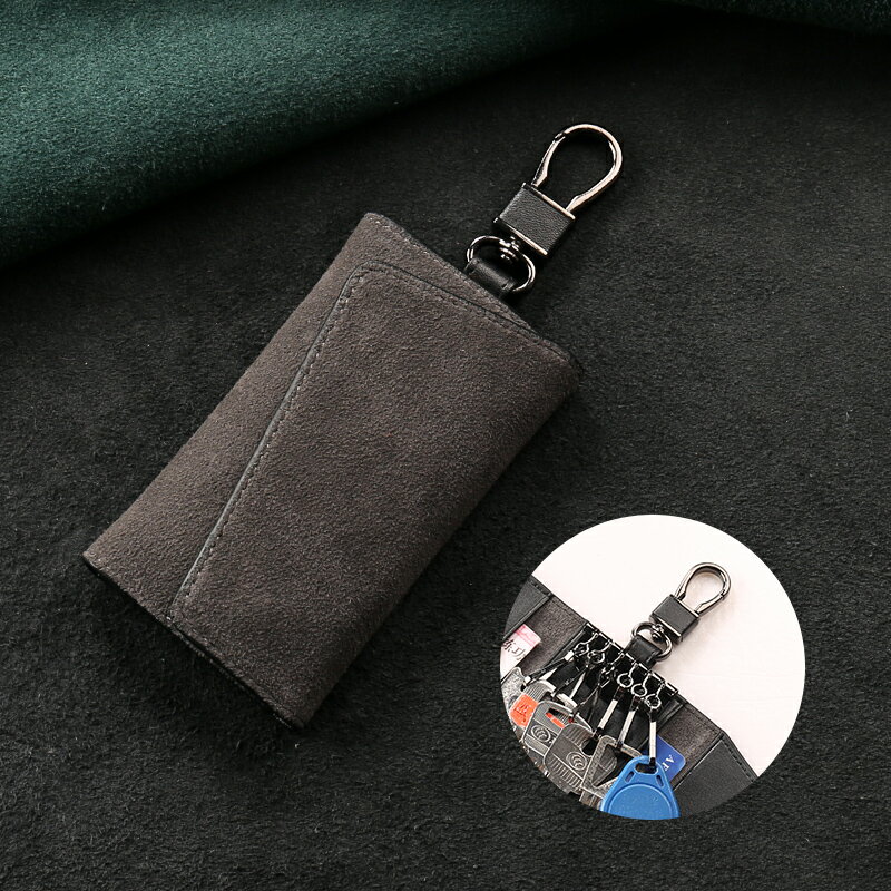 鑰匙卡包 卡片零錢包 零錢包 皮製鑰匙包套男士新款小迷你網紅收納卡包二合一家用多功能鎖匙包『xy14722』