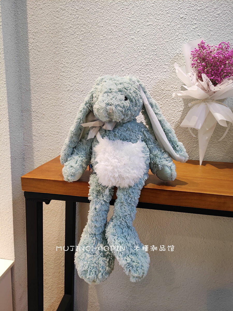 出口新款原創聖誕可愛毛絨大兔子玩偶女生抱著睡覺的公仔生日禮物