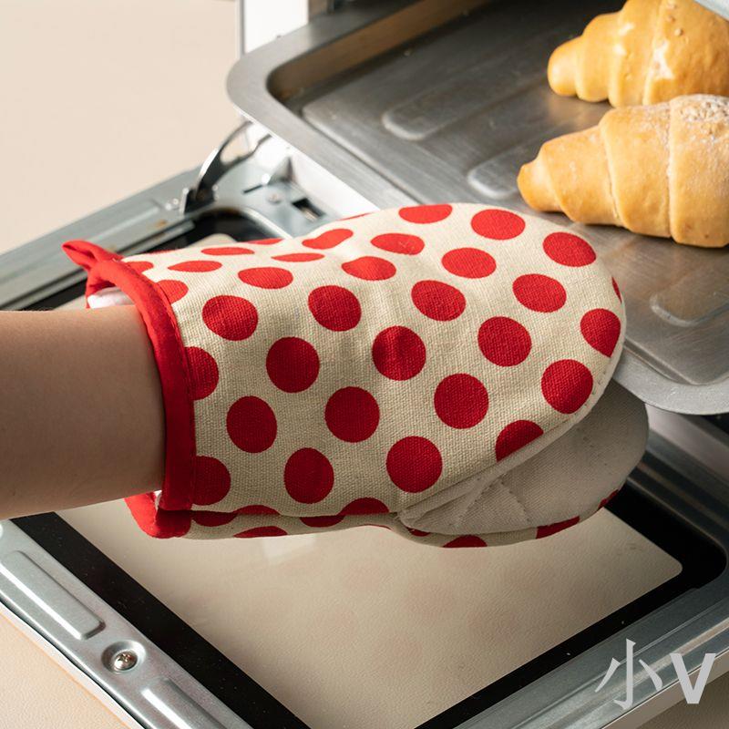 小V優購 微波爐隔熱手套廚房耐高溫烤箱蒸箱專用手套烘焙防燙鍋蓋