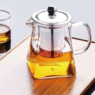 加厚耐熱防爆玻璃泡茶壺茶杯套裝不銹鋼過濾分茶器沖煮茶功夫茶具