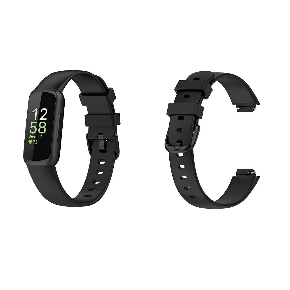 矽膠穿扣錶帶】Fitbit inspire 3 錶帶寬度15.4mm 智慧手錶運動透氣替換