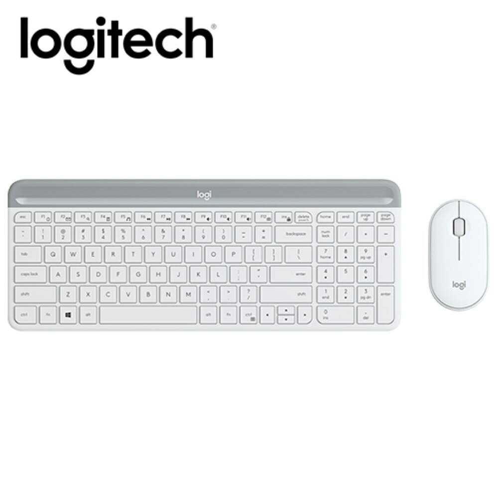 【Logitech 羅技】MK470 超薄無線鍵鼠組/珍珠白【三井3C】