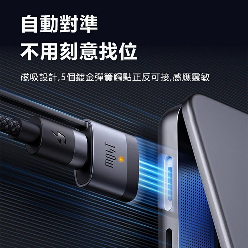 Mcdodo麥多多 閃速系列140W二合一磁吸數據線USB-C to USB-C+MagSafe3 CA014【App 4%回饋】 7