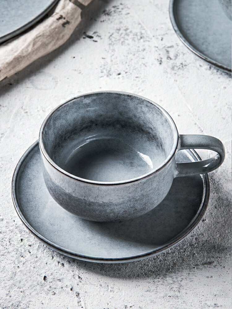 復古咖啡杯碟套裝陶瓷歐式精致的咖啡杯拿鐵杯下午茶杯子奢華杯子
