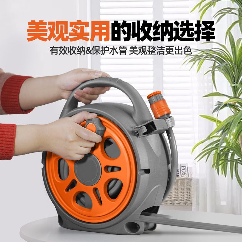 奧瑞馳家用高壓水槍收納盤增壓沖洗澆花洗車水管收卷器掛墻收納架