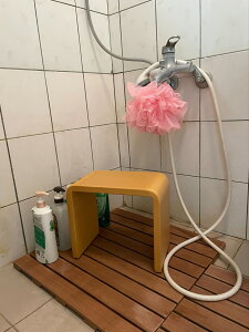 ㄇ型曲木浴室椅(深柚35 x20x30) 老人洗澡椅 雙人洗澡椅 溫泉泡湯椅