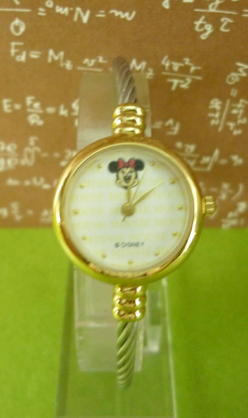 【震撼精品百貨】米奇/米妮 Micky Mouse 鋼線手錶-金米妮 震撼日式精品百貨