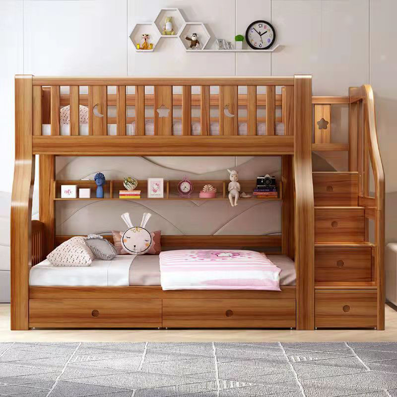 【限時優惠】胡桃木上下床雙層床上下鋪高低床子母床多功能兩層床兒童床全實木