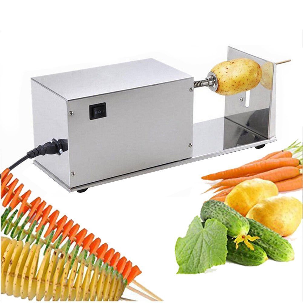 切菜機 切片機 電動不銹鋼薯塔機商用家用廚房裝置薯塔快速切片機「限時特惠」