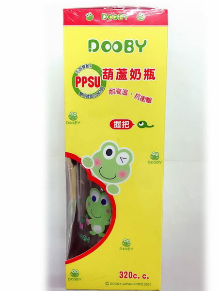 大眼蛙PPSU握把葫蘆奶瓶320CC D-3756 [橘子藥美麗]