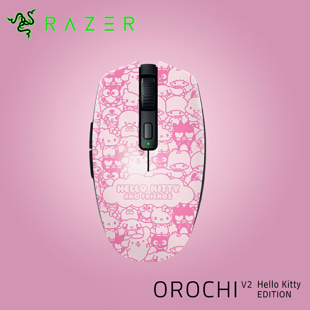 【Razer 雷蛇】Orochi V2 八岐大蛇靈刃 V2 Hello Kitty 無線滑鼠【三井3C】
