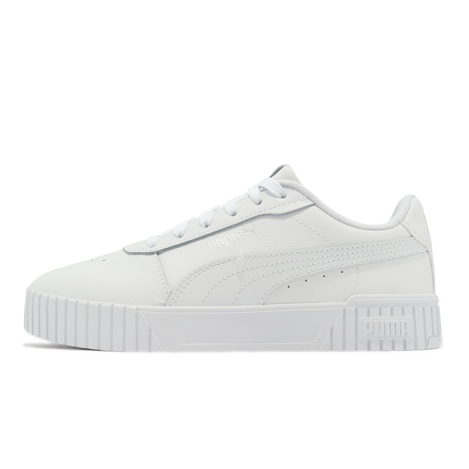 Puma 休閒鞋 Carina 2 女鞋 白 銀標 基本款 經典 復古 板鞋 小白鞋 38584902