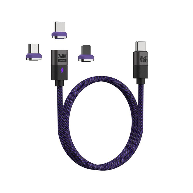 快充磁吸線 ENERGY FORT Type-C (240W)(0.5M) 充電線 傳輸線 自動吸附 適用 iPhone Type-C 安卓【愛瘋潮】