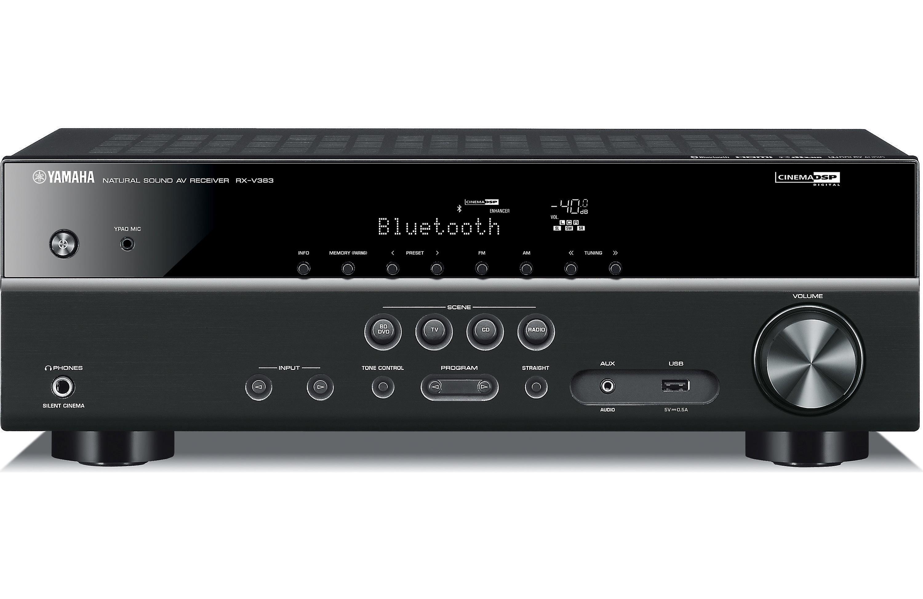 Electronics Expo: Yamaha RX-V383 5.1-channel home theater receiver with