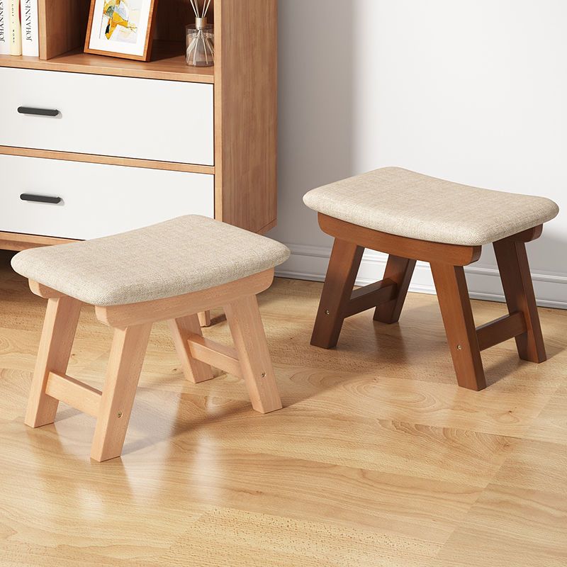 布藝小凳子家用創意換鞋凳茶幾凳子客廳實木板凳現代簡約沙發矮凳