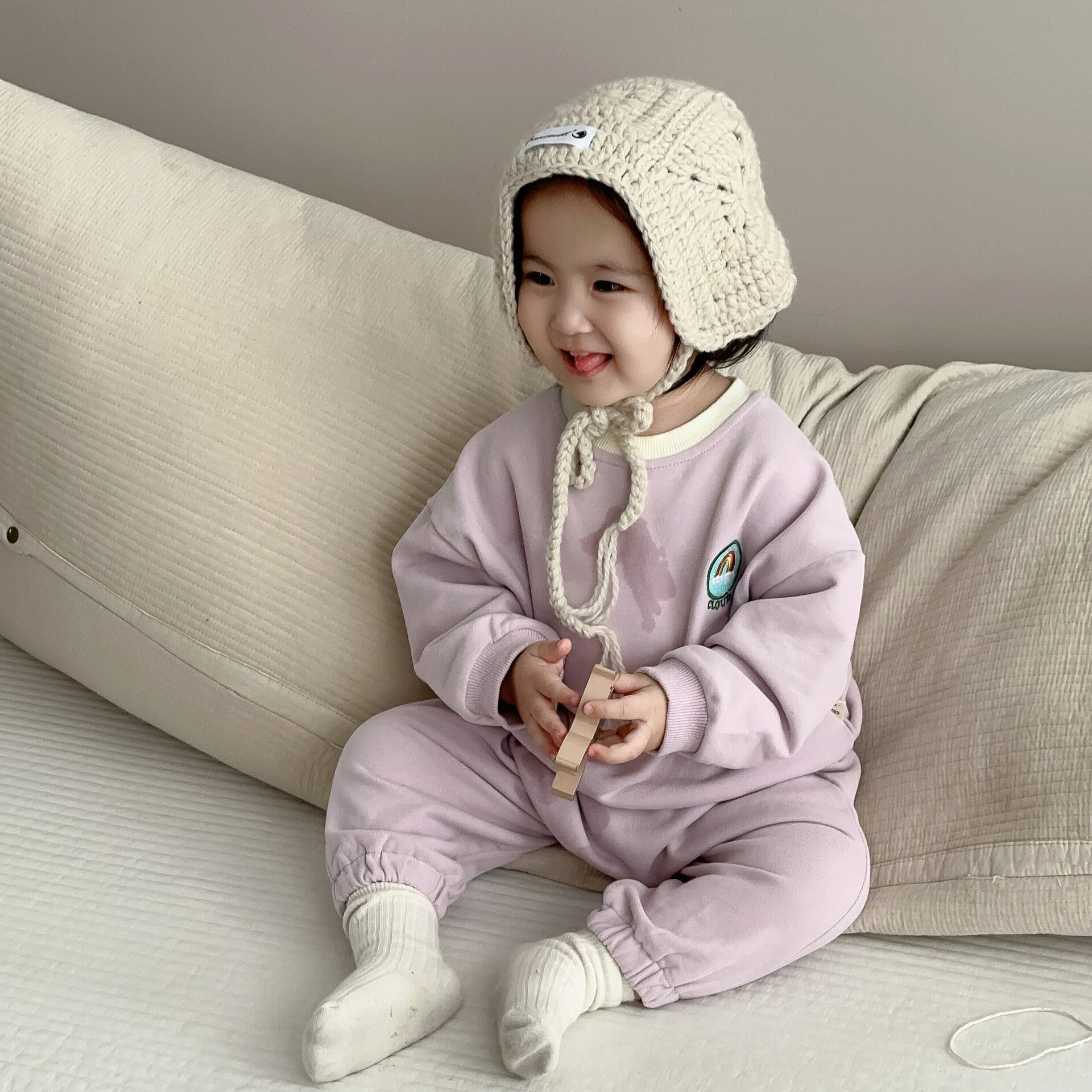 寶寶外出服春款韓版童裝嬰童春季衣服嬰兒衛衣套裝兒童兩件套春裝