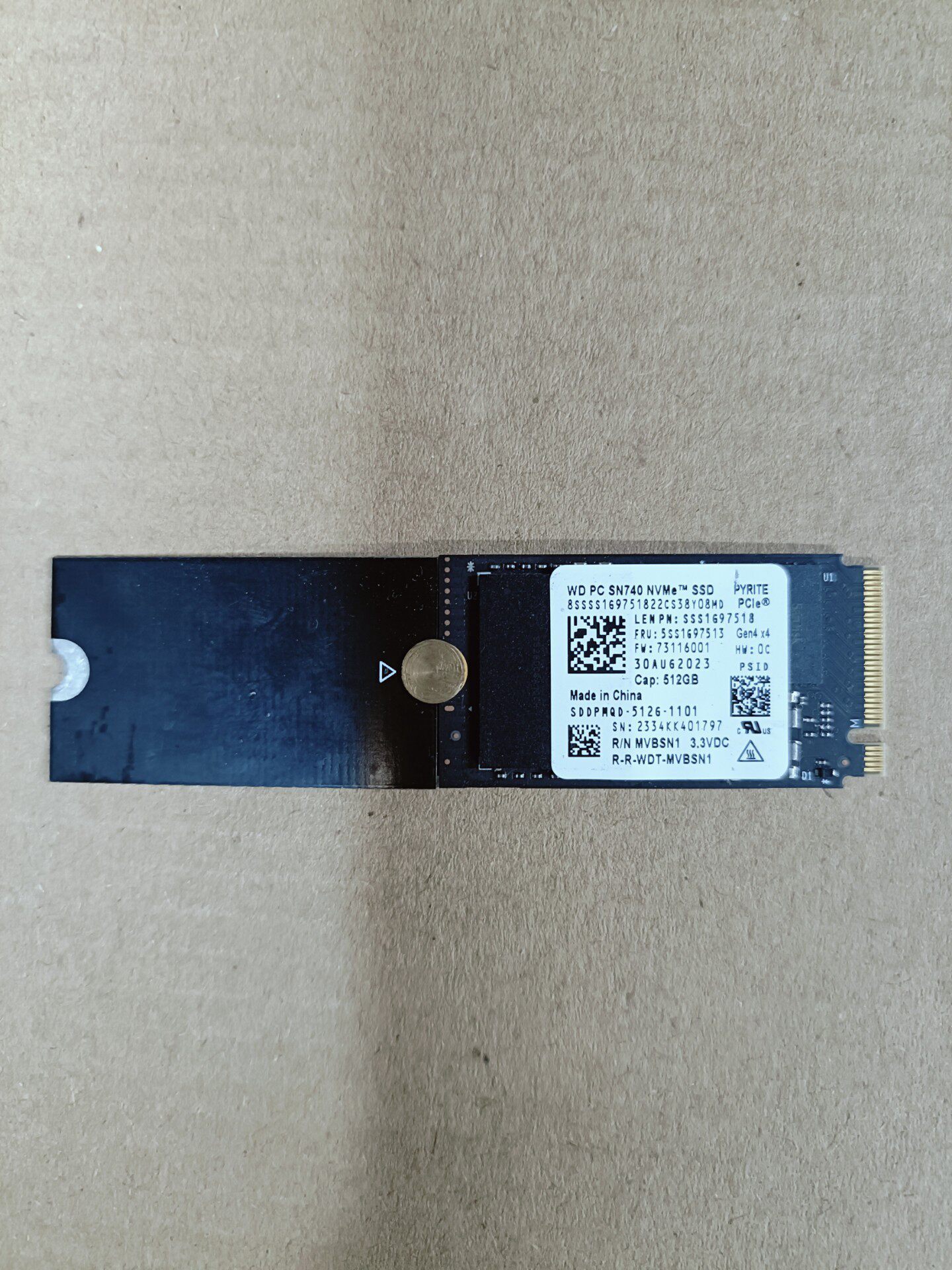 WD SN740 512GB NVMe SSD M.2 2280 PCIe 4.0 拆機固態硬碟 高性能穩定 同城自提