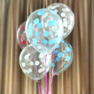 12吋 圓點透明氣球 普普風格 裝飾氣球 空飄氣球 生日派對 可愛點點【塔克】