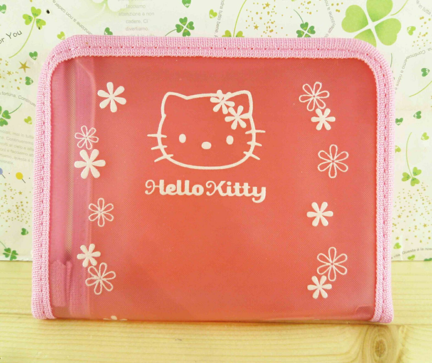 【震撼精品百貨】Hello Kitty 凱蒂貓-凱蒂貓皮夾/短夾-粉花 震撼日式精品百貨