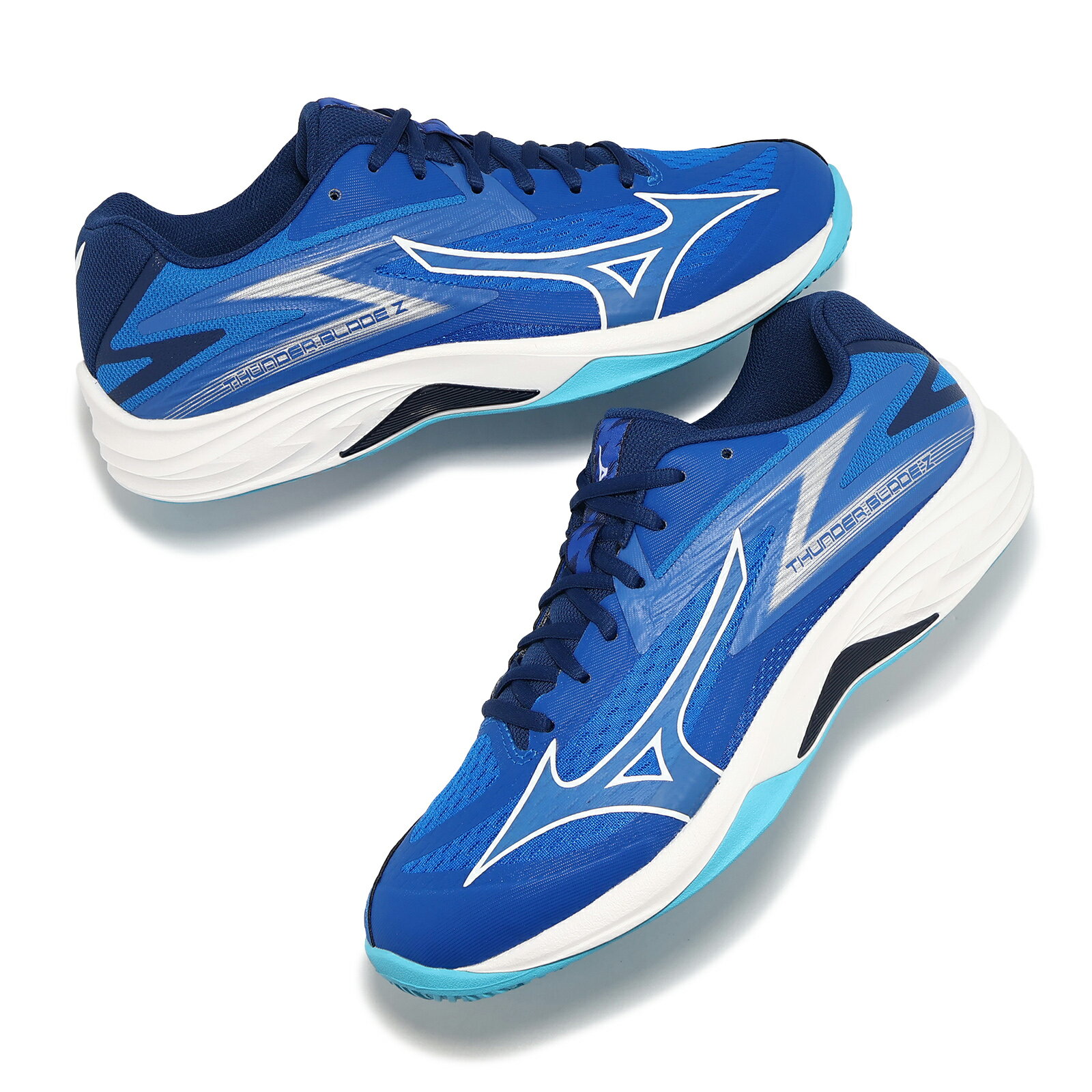 Mizuno 排球鞋 Thunder Blade Z 男鞋 藍白 入門款 室內運動 羽排鞋 美津濃 V1GA2370-01 6 Mizuno 排球鞋 Thunder Blade Z 男鞋 藍白 入門款 室內運動 羽排鞋 美津濃 V1GA2370-01 6