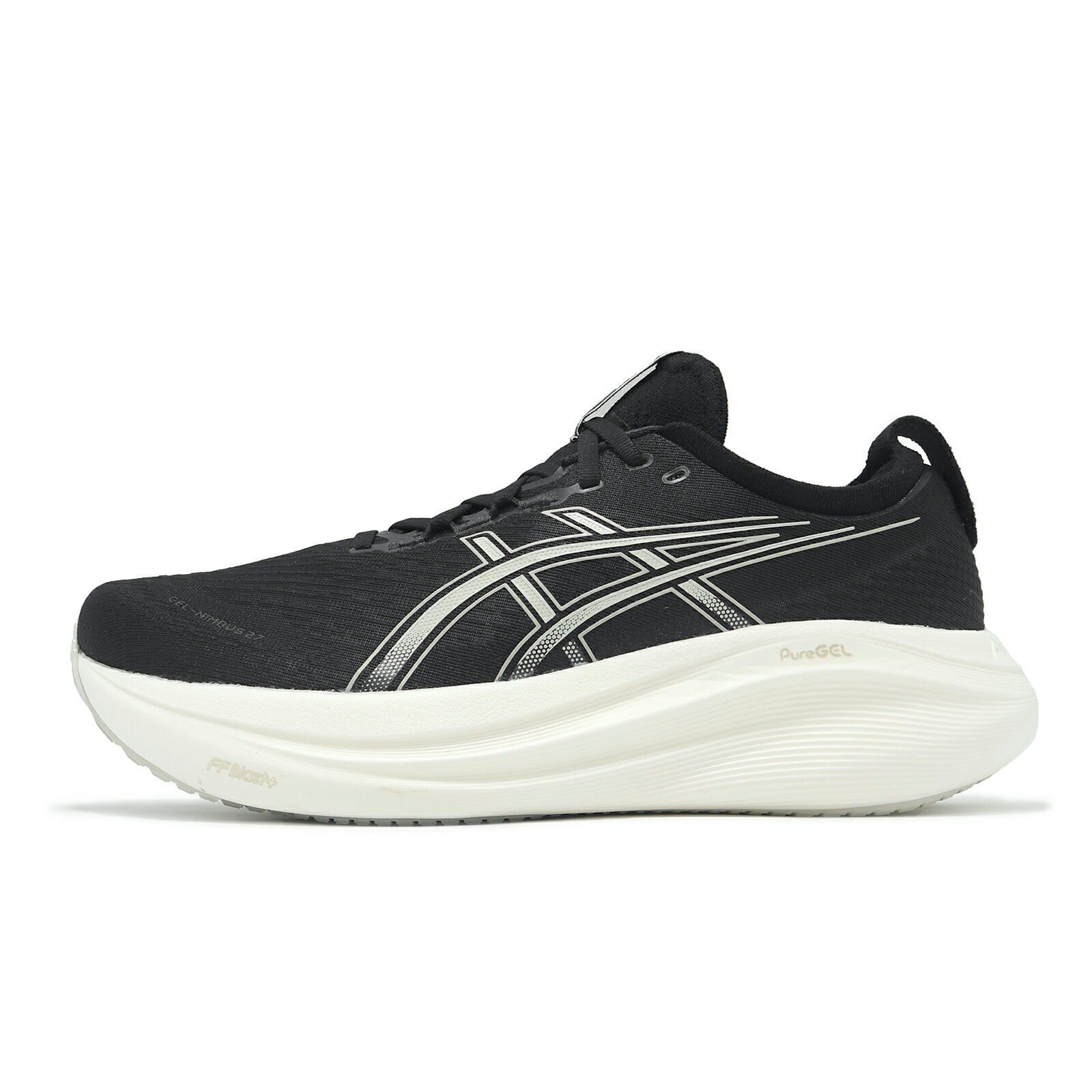 Asics 亞瑟士 慢跑鞋 GEL-Nimbus 27 4E 男鞋 超寬楦 黑白 厚底 緩衝 針織 運動鞋 亞瑟士