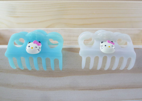 【震撼精品百貨】Hello Kitty 凱蒂貓 鯊魚夾 藍+白/紫 2入 【共2款】 震撼日式精品百貨